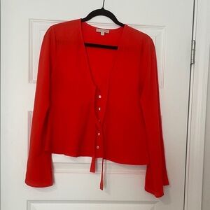 Elegant Red Contemporary/Jrs Blouse